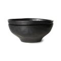 bold & basic ceramics: large bowl black (set of 2)