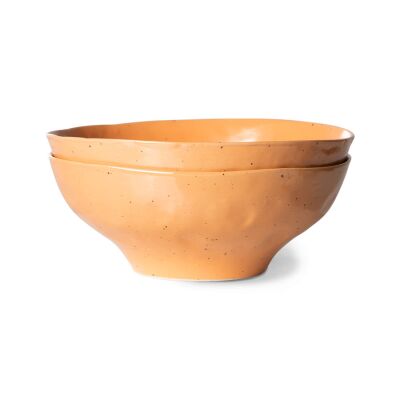 bold & basic ceramics: large bowl orange (set of 2)