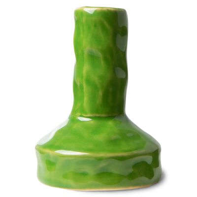 the emeralds: ceramic candle holder S, lime green