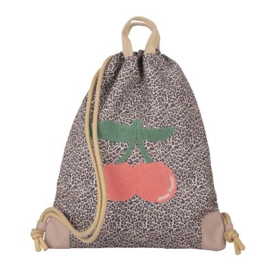 City Bag Leopard Cherry