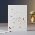 Butterflies &amp; Orchids Birthday Greeting Card