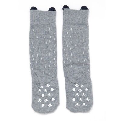 Racoon Knee socks in Grey | Large: 5-6 Years