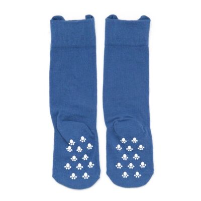Bear Knee Socks in Blue