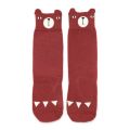 Bear Knee Socks in Red | Small: 1-2 Years