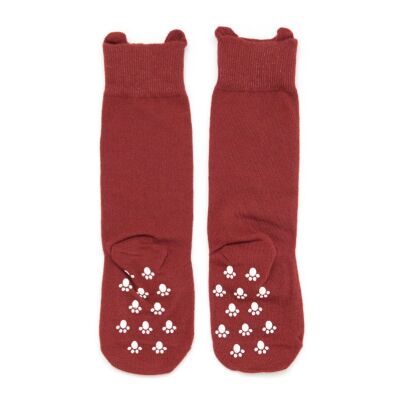 Bear Knee Socks in Red | Large: 5-6 Years