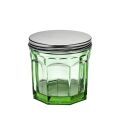Glas mit Deckel S |  transparent grün