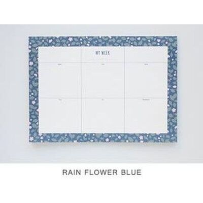 Wochenplaner RAIN FLOWER BLUE