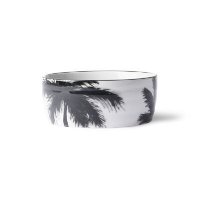 bold & basic Keramiks: jungle porcelain bowl palms