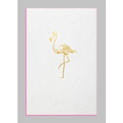 Postkarte Flamingo | pink