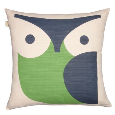 Cushion 45x45 cm Owl Blue Green