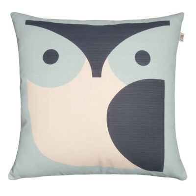 Cushion 45x45 cm Owl Blue Green