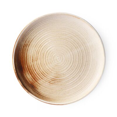 Chef ceramics: dinner plate rustic cream/brown