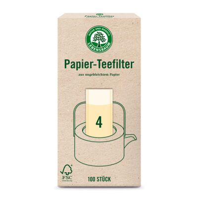 Bio Papier Teefilter, Gr. 4  100St.