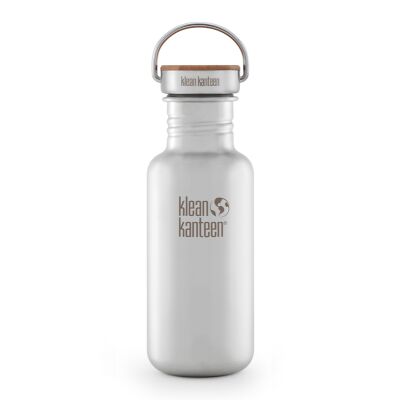 532ml Kanteen® Reflect (with Stainless Unibody Bamboo Cap) Brushed Stainless