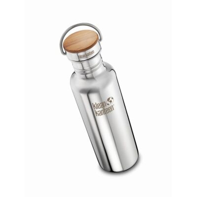 800ml Kanteen® Reflect (with Stainless Unibody Bamboo Cap) Mirrored Stainless