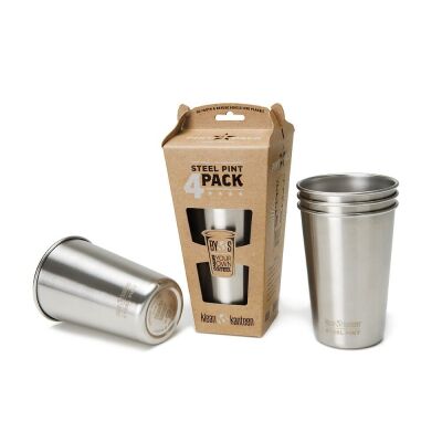 295ml/10oz Kanteen® Steel Cup - 4 Pack Brushed Stainless