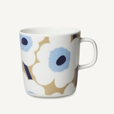 Oiva/Unikko  mug 4 dl beige, off white, blue