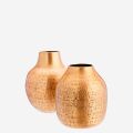 Carved aluminiums vases Brass, aluminium, s/2