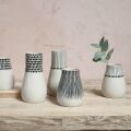 Matamba Ceramic Vase - Black Matchsticks - Small 13.5 X 11cm (dia)