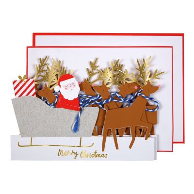 Concertina Reindeer Card