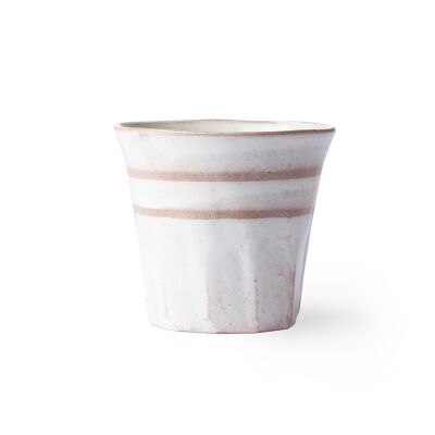 Kühne & einfache Keramik: Becher weiß / terra