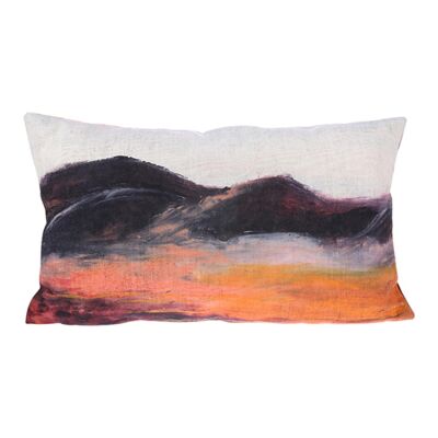 printed cushion painted mountain (35x60)