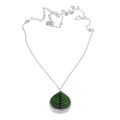Bersä/Mon Amie Duo Necklace -Reversible porcelain necklace in silver