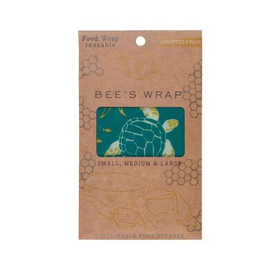 Bees Wrap 3er Set S,M,L | Ocean