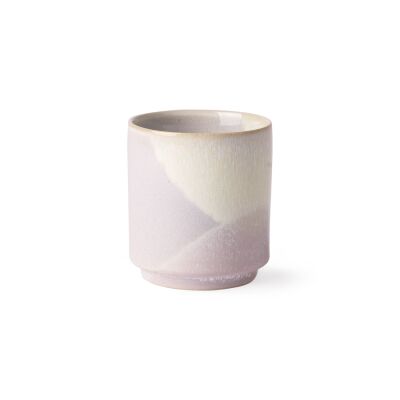 Galerie Keramik: Kaffeetasse lila / gelb