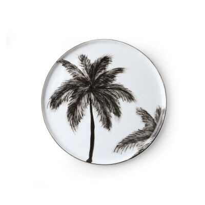 bold & basic ceramics: porcelain side plate palms