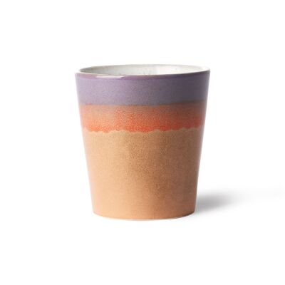 70s ceramics: coffee mug, sunset