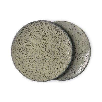 gradient ceramics: side plate green (set of 2)