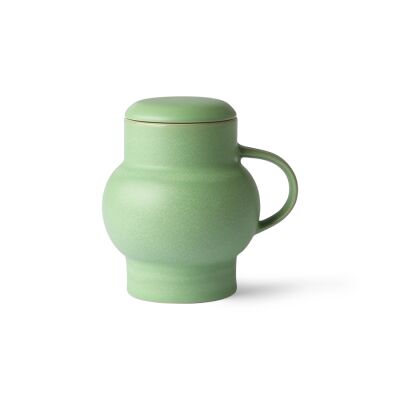 ceramic bubble tea mug L mint green