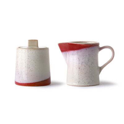 70s Keramiks: milk jug & sugar pot, frost