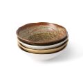 Kyoto ceramics: japanese shallow bowl (set of 4)