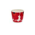Oiva / Unikko Kaffeetasse 200ml / 2er Set, ohne Henkel weiß, rot